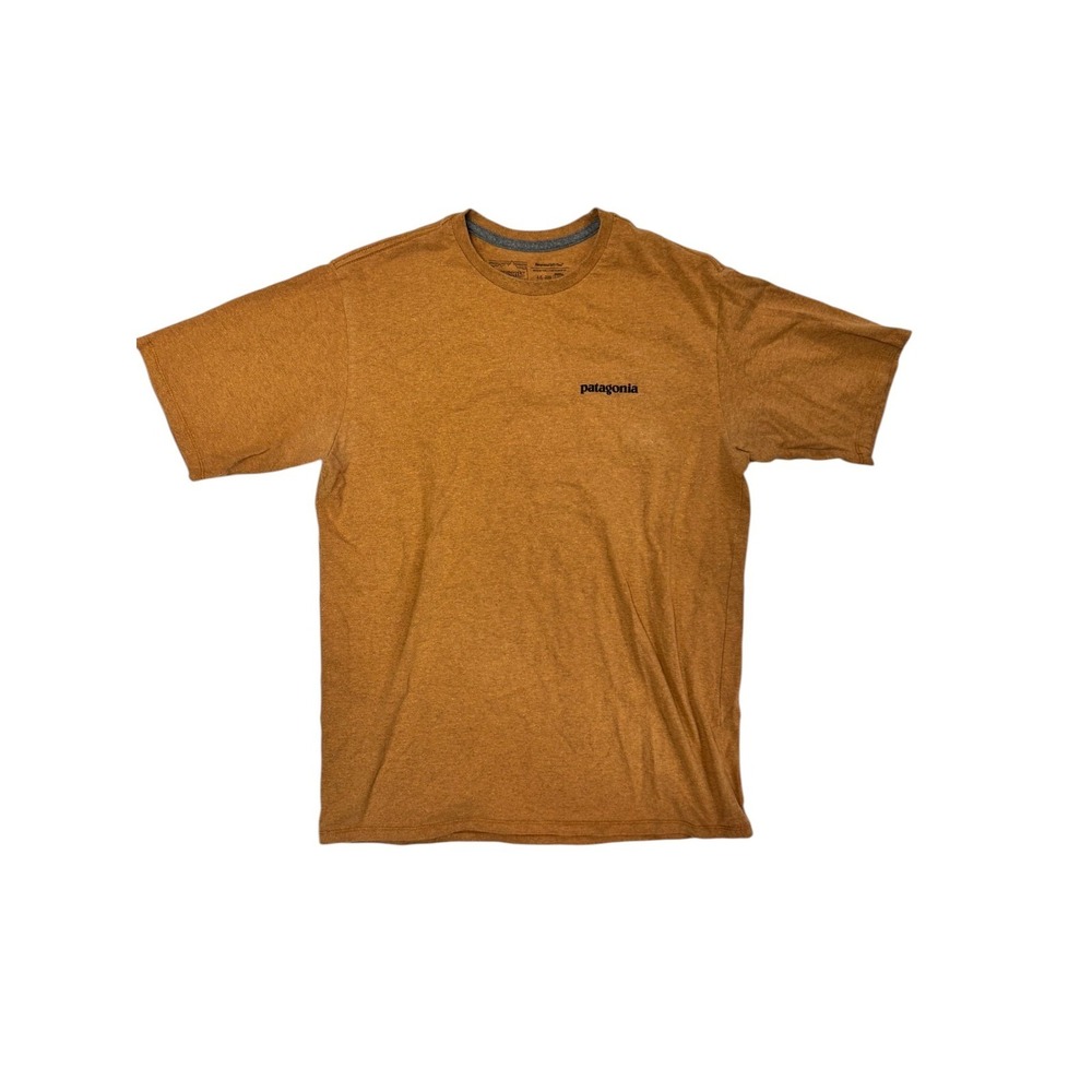 Patagonia Responsibili-Tee Men's S Small Regular Fit Canyon Gold Heather T-Shirt